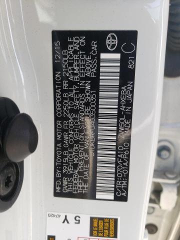 Photo 10 from auction – 2016 TOYOTA PRIUS with VIN JTDKBRFU4G3500351
