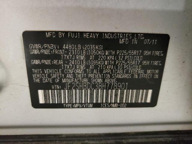 Photo 10 from auction – 2011 SUBARU FORESTER 2 with VIN JF2SHBDC3BH778901