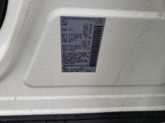 Photo 10 from auction – 2014 NISSAN PATHFINDER with VIN 5N1AR2MM9EC647792