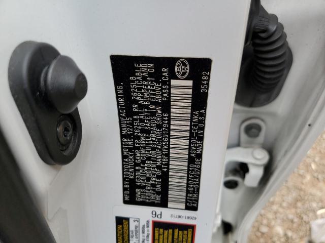 Photo 10 from auction – 2016 TOYOTA CAMRY LE with VIN 4T1BF1FK5GU179446