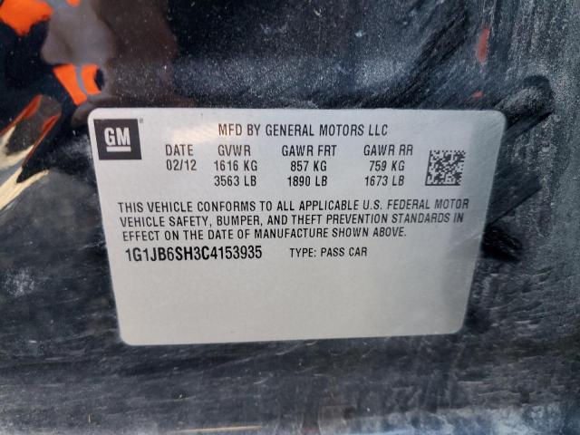 Photo 10 from auction – 2012 CHEVROLET SONIC LS with VIN 1G1JB6SH3C4153935