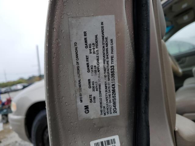 Photo 10 from auction – 1999 BUICK CENTURY CU with VIN 2G4WS52M4X1508533