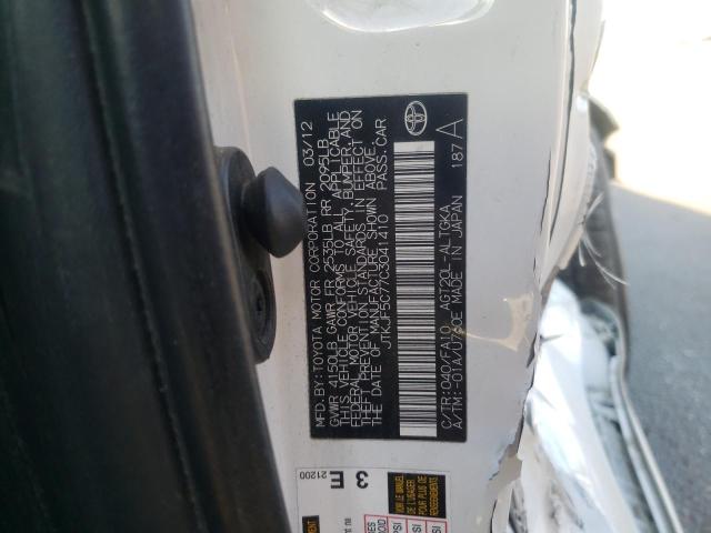 Photo 10 from auction – 2012 TOYOTA SCION TC with VIN JTKJF5C77C3041410