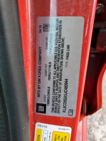 Photo 10 from auction – 2018 CHEVROLET SPARK 1LT with VIN KL8CD6SA5JC480944