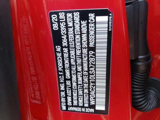 Photo 10 from auction – 2020 PORSCHE TAYCAN TUR with VIN WP0AC2Y10LSA72879
