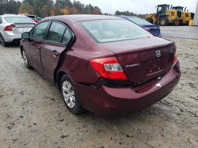 Photo 3 from auction – 2012 HONDA CIVIC LX with VIN 2HGFB2F57CH555421