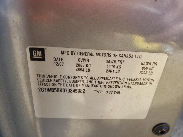 Photo 10 from auction – 2007 CHEVROLET IMPALA LS with VIN 2G1WB58K079345982