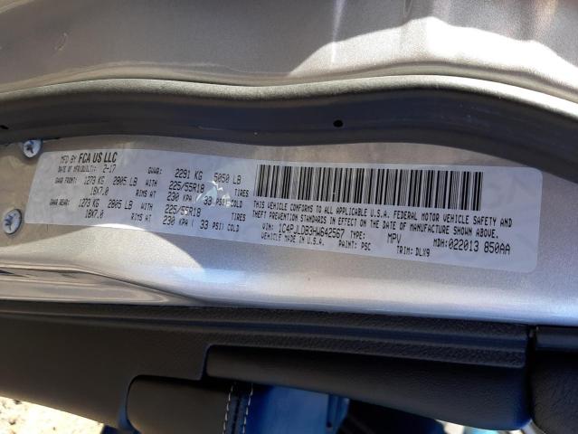 Photo 10 from auction – 2017 JEEP CHEROKEE L with VIN 1C4PJLDB3HW642567