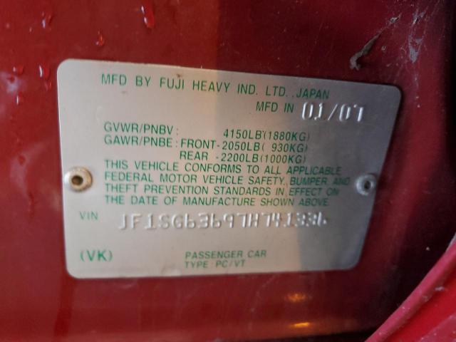 Photo 10 from auction – 2007 SUBARU FORESTER 2 with VIN JF1SG63697H741336