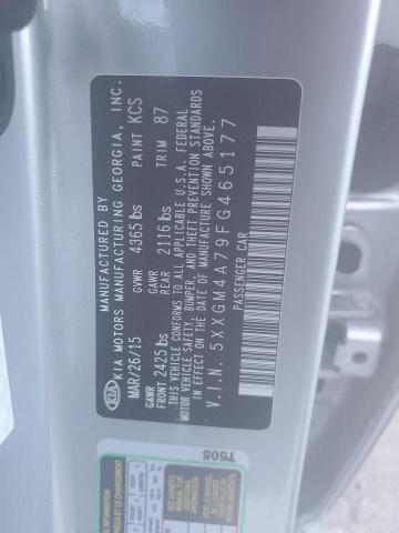 Photo 10 from auction – 2015 KIA OPTIMA LX with VIN 5XXGM4A79FG465177