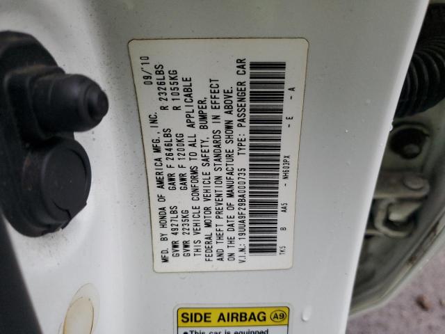 Photo 10 from auction – 2011 ACURA TL with VIN 19UUA9F29BA000735