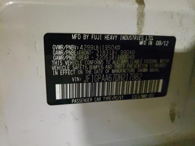 Photo 10 from auction – 2013 SUBARU IMPREZA with VIN JF1GPAA67DH217982