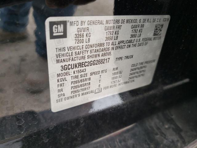 Photo 10 from auction – 2016 CHEVROLET SILVERADO with VIN 3GCUKREC2GG268217