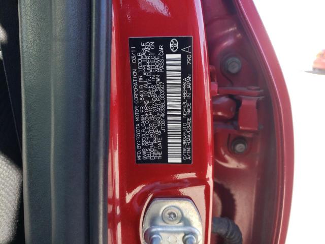 Photo 10 from auction – 2011 TOYOTA YARIS with VIN JTDBT4K33BL003507