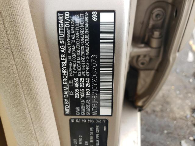 Photo 10 from auction – 2000 MERCEDES-BENZ E 320 4MAT with VIN WDBJF82J0YX037073