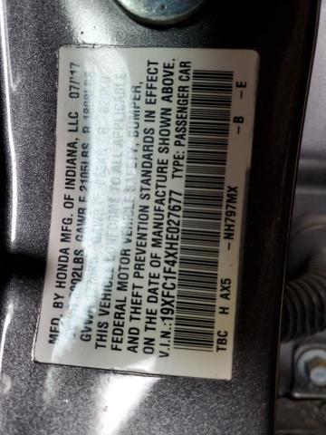 Photo 10 from auction – 2017 HONDA CIVIC EX with VIN 19XFC1F4XHE027677