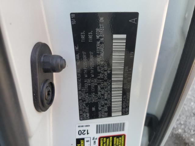 Photo 10 from auction – 2019 TOYOTA SIENNA XLE with VIN 5TDYZ3DC2KS982452