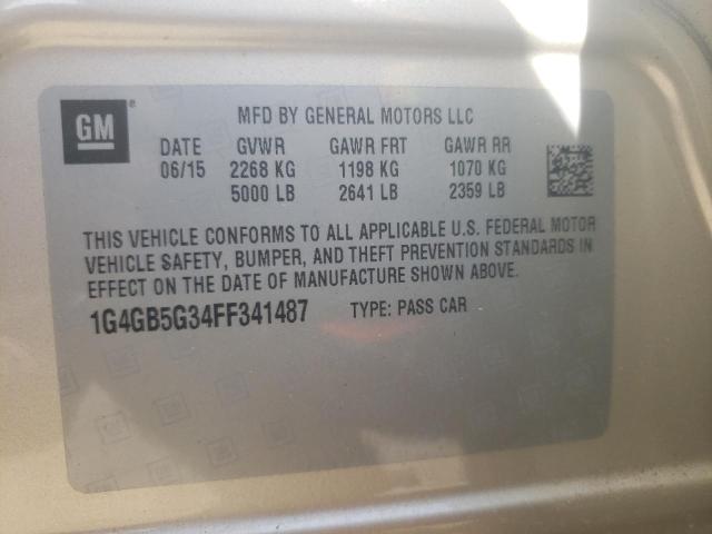 Photo 10 from auction – 2015 BUICK LACROSSE with VIN 1G4GB5G34FF341487