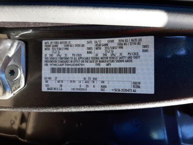 Photo 10 from auction – 2017 FORD ESCAPE S with VIN 1FMCU0F70HUD59791