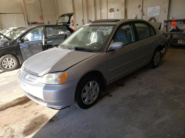 Photo 2 from auction – 2001 HONDA CIVIC EX with VIN 2HGES26701H555335