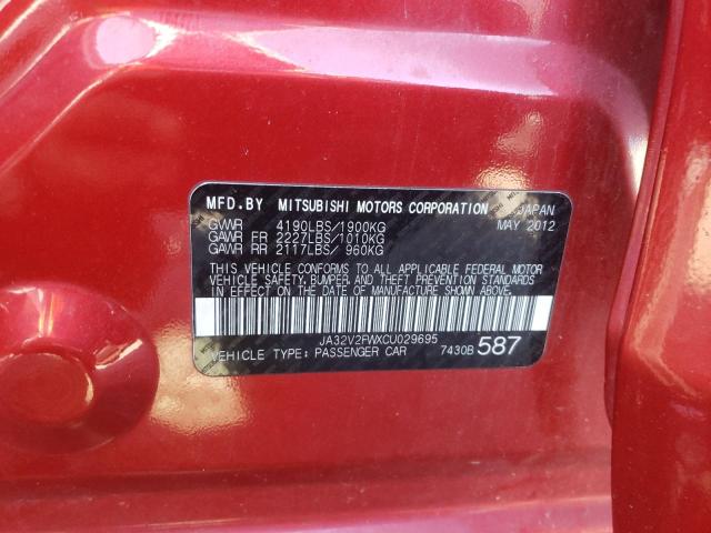 Photo 10 from auction – 2012 MITSUBISHI LANCER SE with VIN JA32V2FWXCU029695