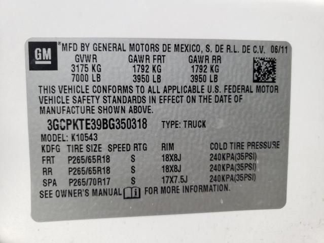 Photo 10 from auction – 2011 CHEVROLET SILVERADO with VIN 3GCPKTE39BG350318