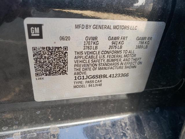 Photo 10 from auction – 2020 CHEVROLET SONIC with VIN 1G1JG6SB9L4123366