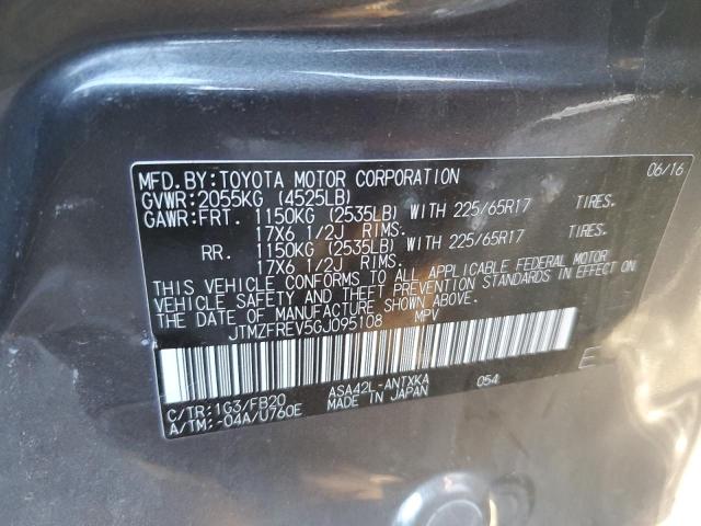 Photo 10 from auction – 2016 TOYOTA RAV4 LE with VIN JTMZFREV5GJ095108
