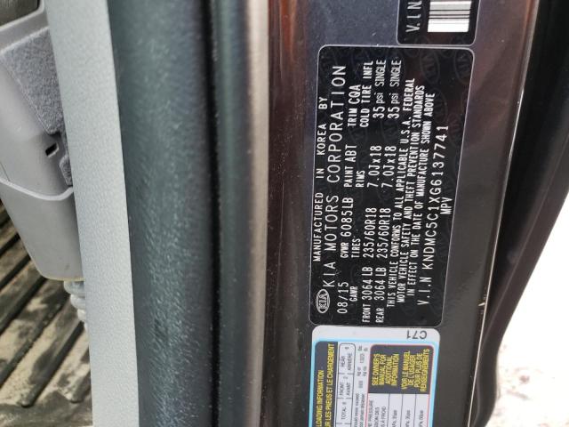Photo 10 from auction – 2016 KIA SEDONA EX with VIN KNDMC5C1XG6137741