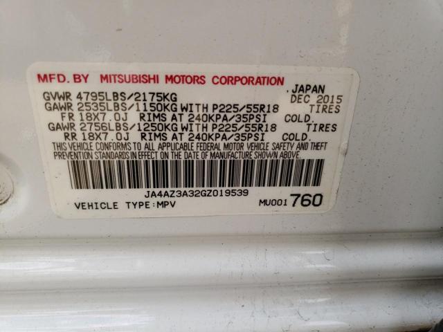Photo 10 from auction – 2016 MITSUBISHI OUTLANDER with VIN JA4AZ3A32GZ019539