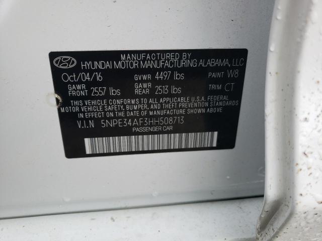Photo 10 from auction – 2017 HYUNDAI SONATA SPO with VIN 5NPE34AF3HH508713