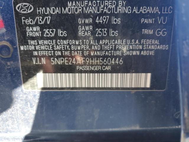 Photo 10 from auction – 2017 HYUNDAI SONATA SE with VIN 5NPE24AF9HH560446
