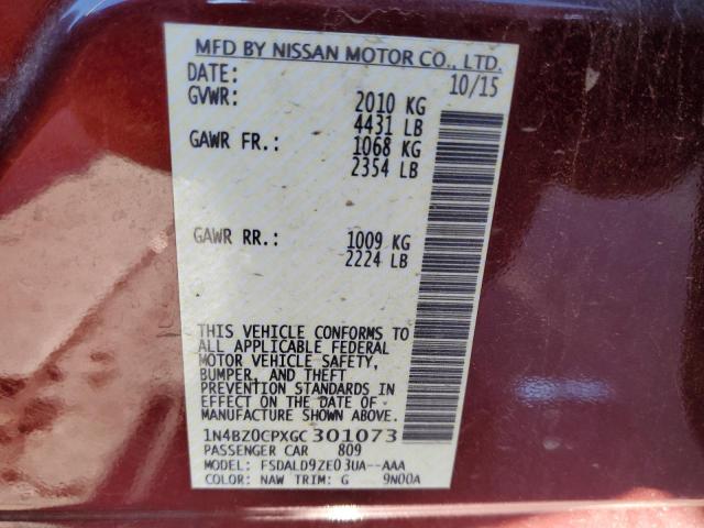 Photo 10 from auction – 2016 NISSAN LEAF SV with VIN 1N4BZ0CPXGC301073