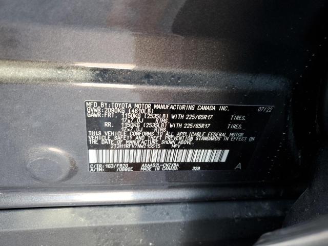 Photo 10 from auction – 2022 TOYOTA RAV4 LE with VIN 2T3H1RFV7NW215515