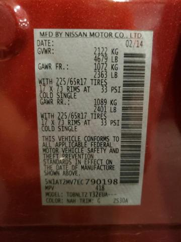 Photo 10 from auction – 2014 NISSAN ROGUE S with VIN 5N1AT2MV7EC790198
