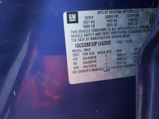 Photo 10 from auction – 2015 CHEVROLET COLORADO L with VIN 1GCGSBE39F1242005