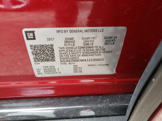 Photo 10 from auction – 2018 BUICK ENCLAVE ES with VIN 5GAERBKW4JJ135603