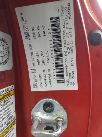 Photo 10 from auction – 2011 MITSUBISHI ECLIPSE GS with VIN 4A31K2DFXBE601041