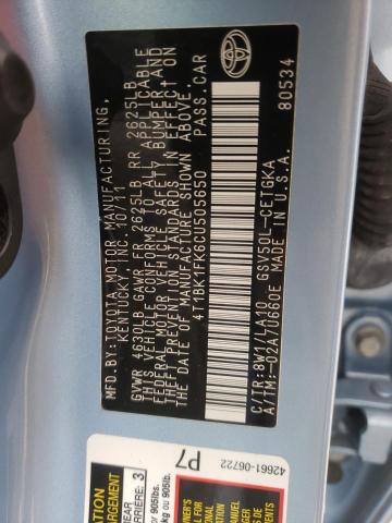 Photo 10 from auction – 2012 TOYOTA CAMRY SE with VIN 4T1BK1FK6CU505650