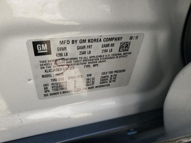 Photo 10 from auction – 2015 BUICK ENCORE with VIN KL4CJASB4FB267423