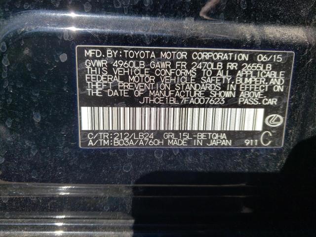 Photo 10 from auction – 2015 LEXUS GS 350 with VIN JTHCE1BL7FA007623