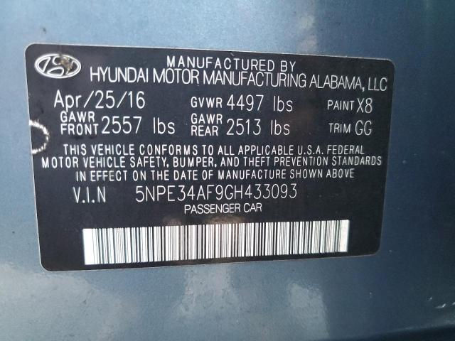 Photo 10 from auction – 2016 HYUNDAI SONATA SPO with VIN 5NPE34AF9GH433093
