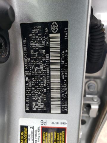 Photo 10 from auction – 2017 TOYOTA CAMRY LE with VIN 4T1BF1FK0HU317668