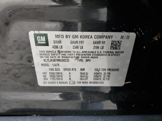 Photo 10 from auction – 2021 CHEVROLET TRAX LS with VIN KL7CJKSB1MB306233