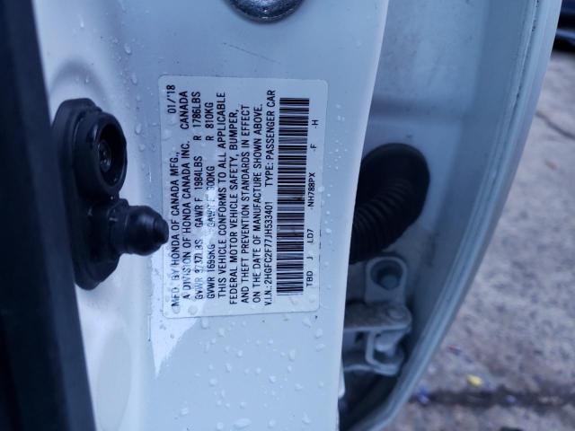 Photo 10 from auction – 2018 HONDA CIVIC EX with VIN 2HGFC2F77JH533401