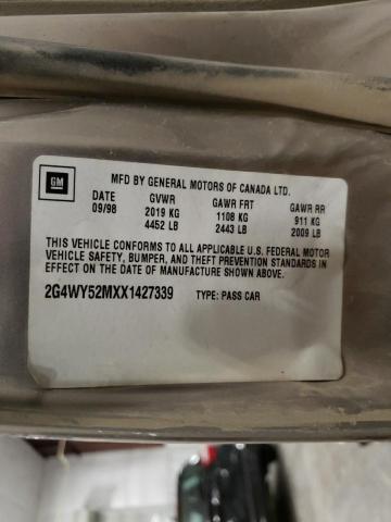 Photo 10 from auction – 1999 BUICK CENTURY with VIN 2G4WY52MXX1427339