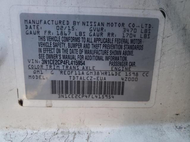 Photo 10 from auction – 2015 NISSAN VERSA NOTE with VIN 3N1CE2CP4FL415954