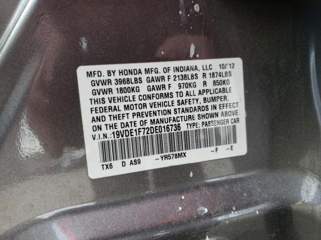 Photo 10 from auction – 2013 ACURA ILX 20 TEC with VIN 19VDE1F72DE016736