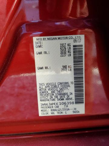 Photo 10 from auction – 2018 NISSAN ALTIMA 2.5 with VIN 1N4AL3AP4JC106398