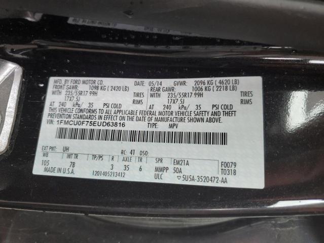 Photo 10 from auction – 2014 FORD ESCAPE S with VIN 1FMCU0F75EUD63816